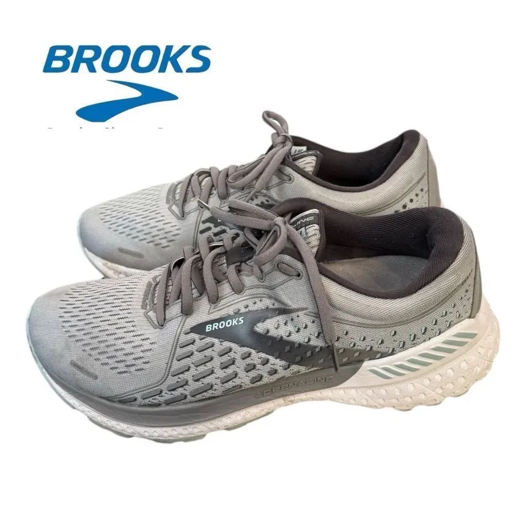 Brooks Adrenaline GTS 21 1203291B061 Women's Gray Running Shoes Sneakers 10